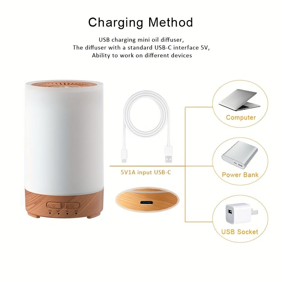 1pc 150Ml Essential Oil Diffuser, Portable Mini Aroma Diffuser, Quiet Desktop Mist Diffuser, Air Humidifier for Home Bedroom Office