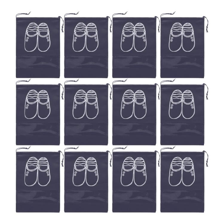 12Sets Color Shoe Bags with Secure Drawstring Shoe Storage Portable Lightweighted for Footwear Protector