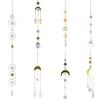 Crystal Pendant Decorative Garden Hanging Ornament Living Room Decor Sun Catcher Pendant Mobile Wind Chime Bell Home Decor