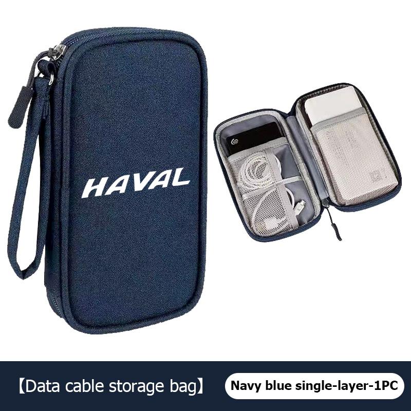 

Digital Product Storage Bag Portable Headphone USB Cable Charger For Haval H5 H7 H8 H9 M4 M6 F5 F9 F7X F7H H2S Jolion Great Wall