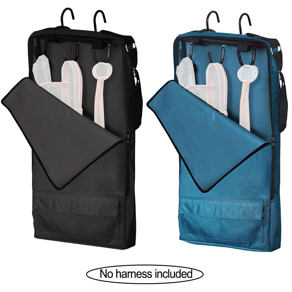 Tack Storage Solution Waterproof Bridle Halter Bag with Multiple Pockets чёрный