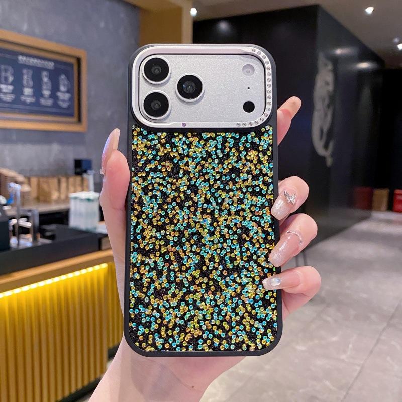 17 Applicable iPhone16promax Point Drill Leather Pattern 16 Apple 17pro Mobile Phone Case 17promax Protective Case