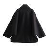 Women's European Style Turn-Down Collar Wool Overcoat, Winter Outerwear, Available in Multiple Colors