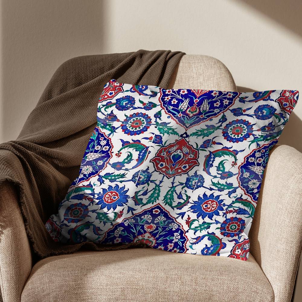 Art Iznik Tile Patterns pillow cover living room sofa cushion cover bedroom room bed pillow cover home decoration