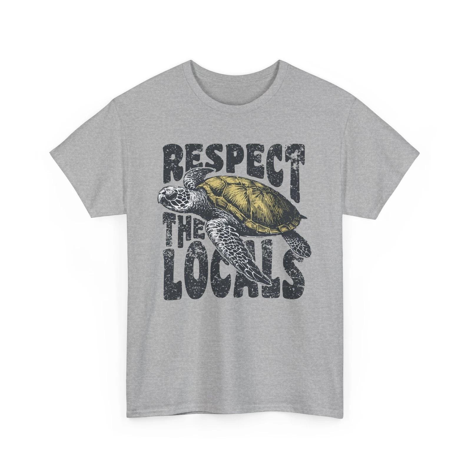 Love the Ocean T-Shirt | Respect The Locals Sea Turtle Shirt L