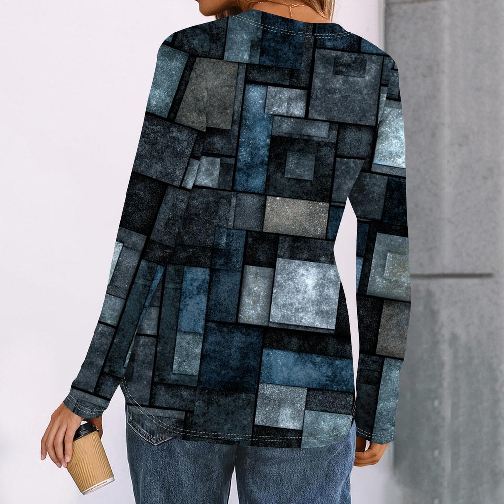 Women's Floral Print Long Sleeve  Shirt Elegant Casual Tops Trendy Shirt Tops