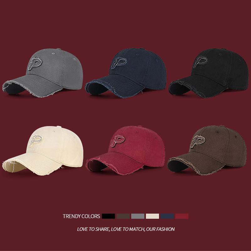 Hole Embroidered Letter Baseball Cap Unisex Cap Outdoor Sports Sunscreen Sun Hat