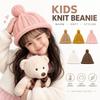 Solid Color Baby Winter Cap Pointed Top Kids Pullover Hats Soft Warm Knitted Hat  Winter