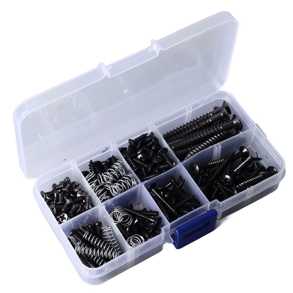 Gitarrenschrauben-Set Brückenschraube Federsortiment Metallinstrumentenzubehör für Reparatur Wartung