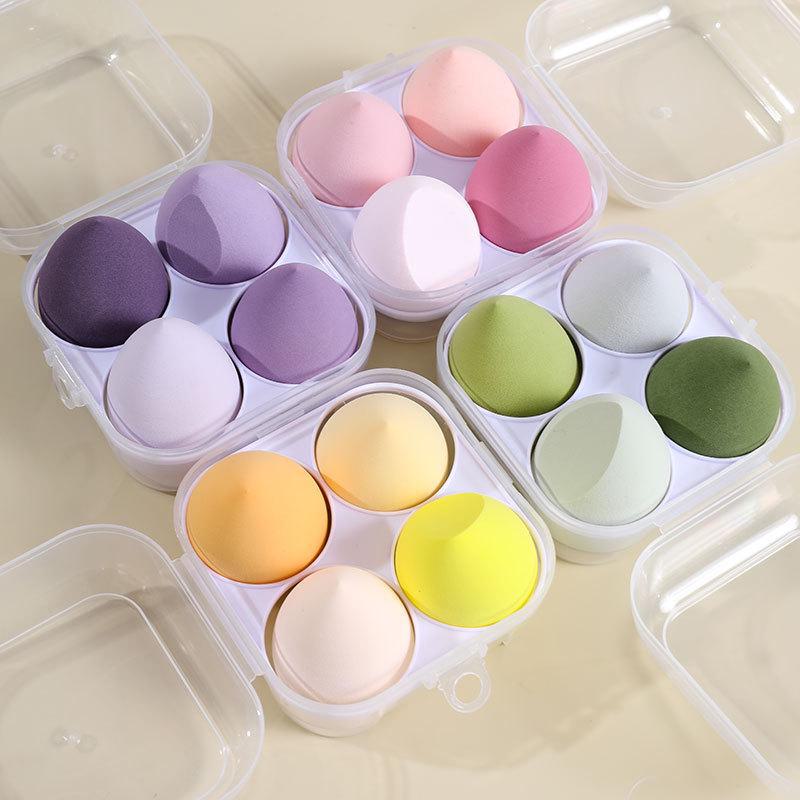 Beauty Egg Makeup Svampsett: Elastisk luftpute, Powder Puff Tool