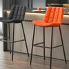 Nordic Velvet Bar Stool with Backrest