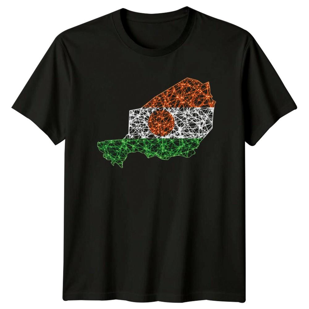 Niger Flag Map Graphic Unisexs TShirt Unisexs Tee Unisex Top