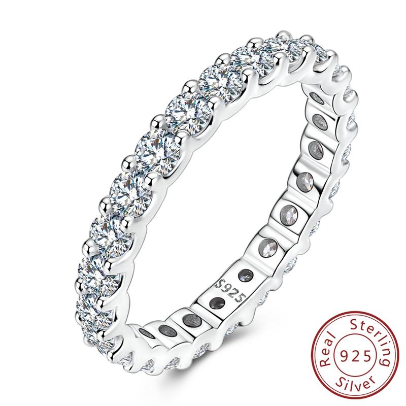 

Моиссанит Полное Обручальное Кольцо Дизайн Настоящая Медь Сияющее Кольцо Вечности Для Женщин Вечеринка Свадьба Обручальные Кольца Ювелирное Изделие 7