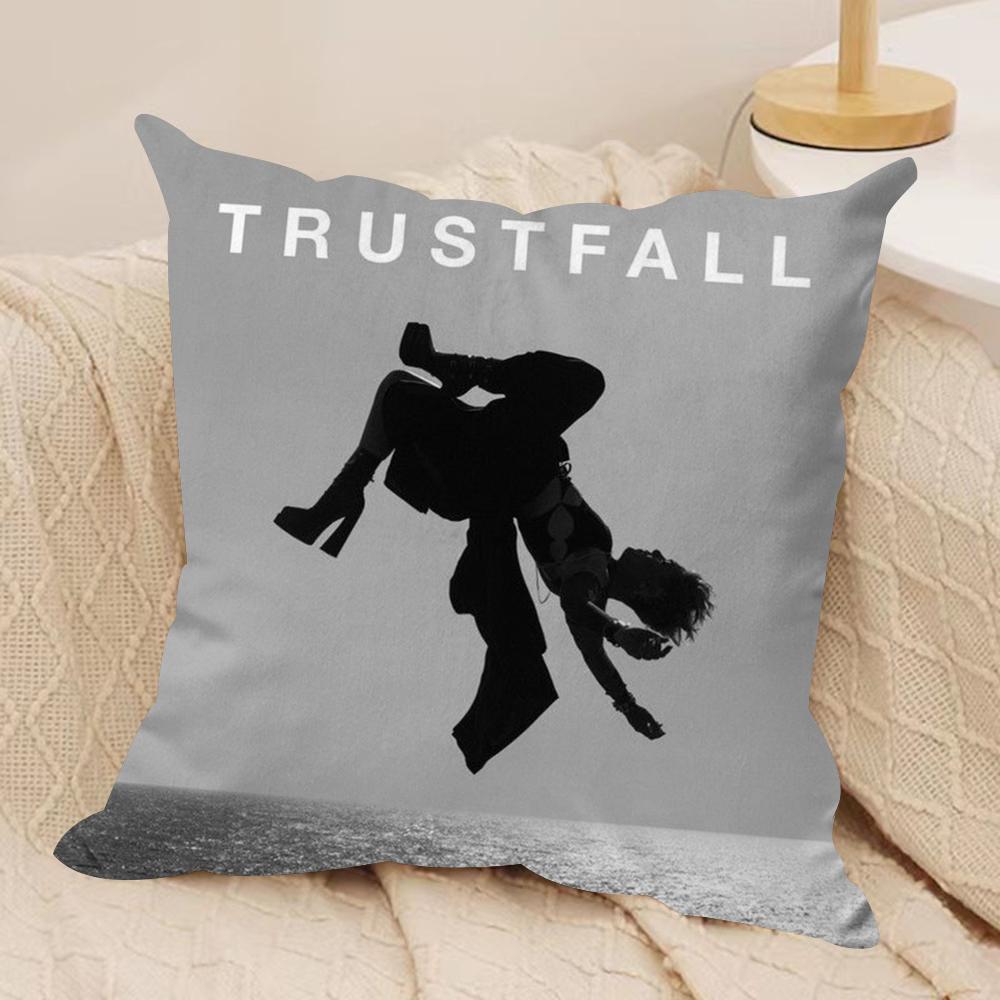 

Pink Trustfall Pnk Singer Cushion Cover Silky Short Plush DoubleSided Printed Pillow Case for Sofa All Seasons Home Decor Gift 30x30cm