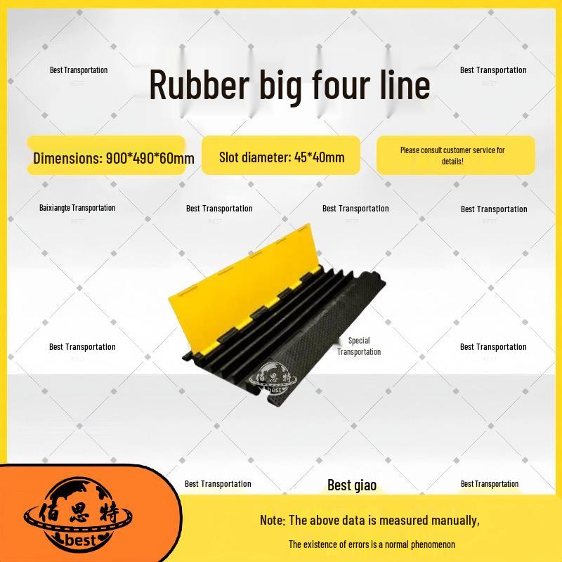 Durable Road Crossing Cable Protector: Anti-Crush Rubber Trunking Cover for Floor Protection