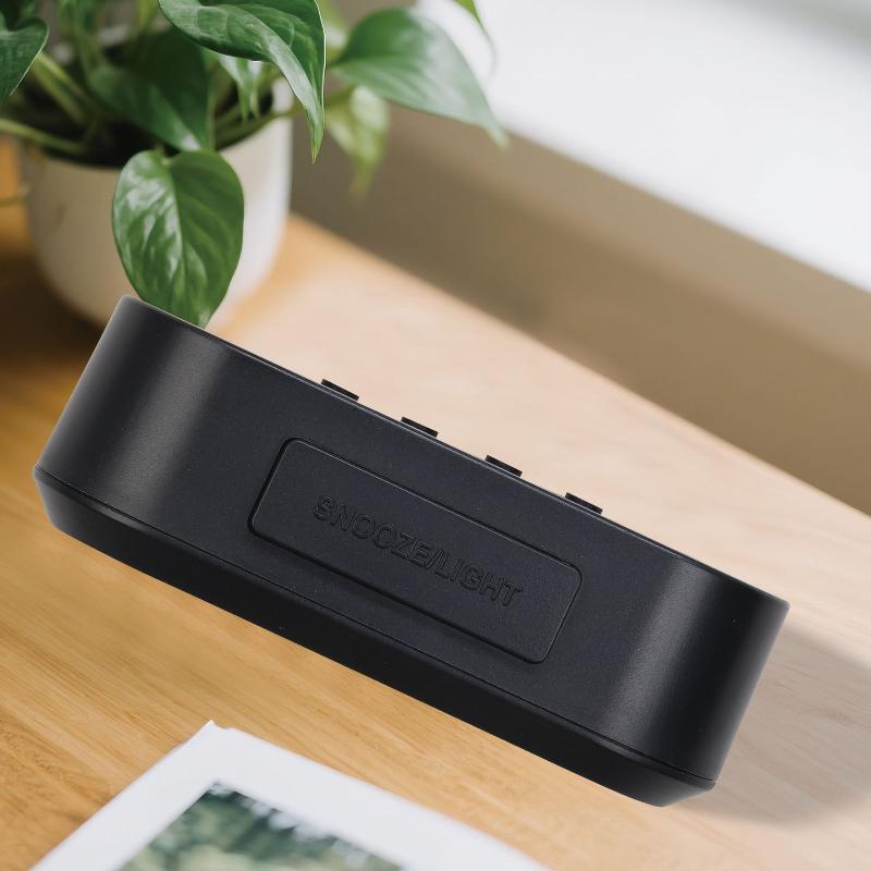 Digital Compact Alarm Clock Temperature Date Display Multiple Colors Easy to Operate for Elderly Student Daily Use