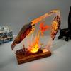 European American Creative Fire Dragon Resin Lamp Halloween Gift Birthday Present for Friends Home Night Light Decor Ornament