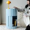 Modern Minimalist Multi-Function Bedside Cabinet, Vintage Mobile Side Table, Large Capacity Storage Box, Snack Organizer