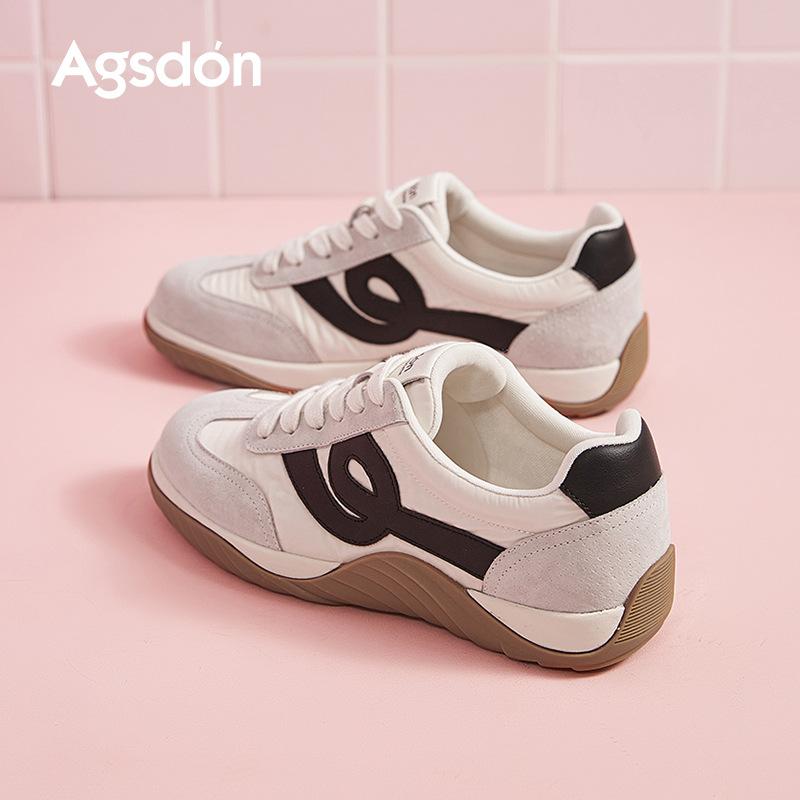 Augustus Dengde training shoes women's 2025 new autumn platform retro sports flat casual shoes ballet Forrest Gump shoes