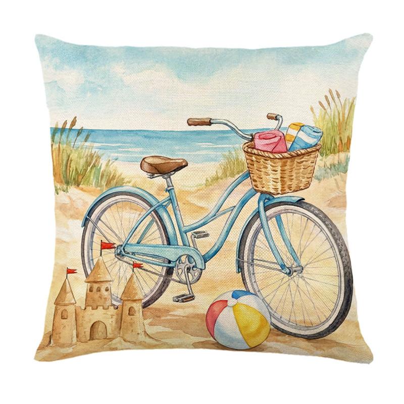 Vikama Beach-Themed Inspirational Pillowcase Bedroom Living Room Sofa Home Decor Polyester Cushion Cover With Zipper