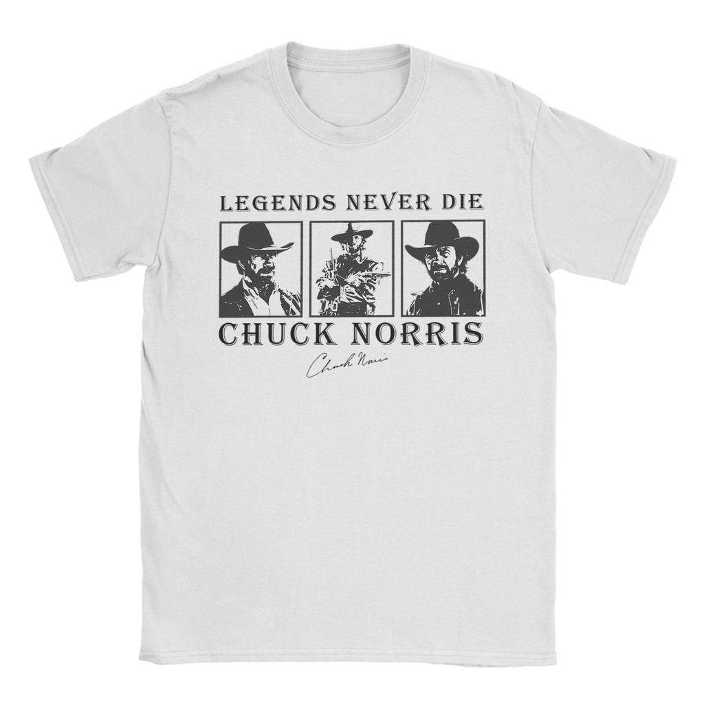 T-shirt Homme RIP CHUCK NORRIS Les Légendes Ne Meurent Jamais T-shirts Harajuku T-shirt d'Été Streetwear Vêtements en Coton Grande Taille