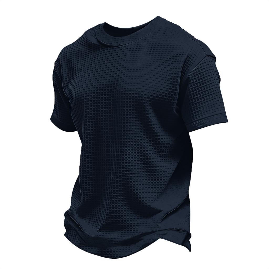 Men's Casual Round Neck Lightweight Breathable Short-Sleeve Top