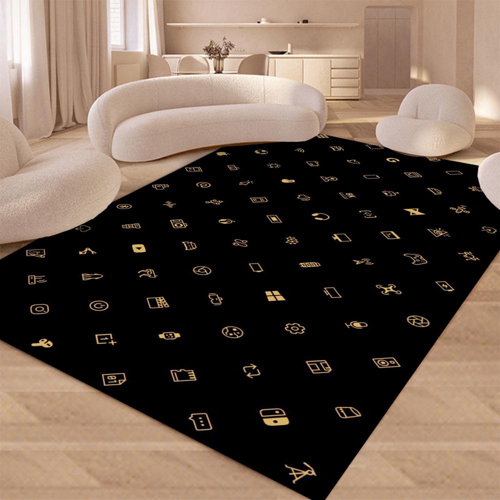 Vento Preto Nórdico Carpet Decoração Da Casa Para Quarto Sala Corredor Carpets for Living Room Floor Mats Small Rugs for Bedroom
