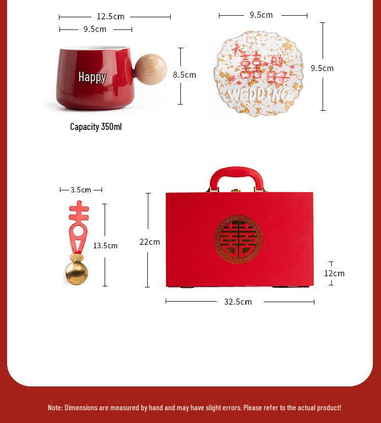 Newlywed Honeymoon Gift: Practical Wedding Coffee Cup Set & Ornament for Bride, Best Friend, or Engagement