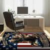 Honoring Heroes Soldier Rug for Home Office  Military Tribute Carpet with American Flag  Memorial Day Gift Skid Resistant Carpet