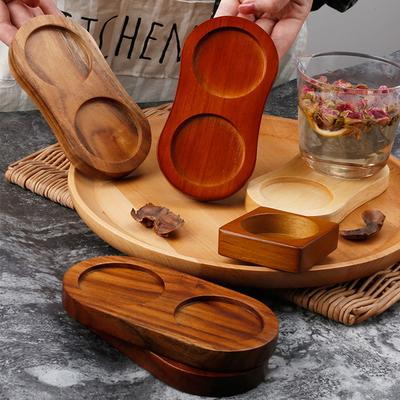 Holz Pfeffermühle Tablett Bambus Salz Pfefferstreuer Ständer Tablett 1/2 Loch Basis Tee Tablett Heimdeko Gewürzflaschen Aufbewahrungshalter