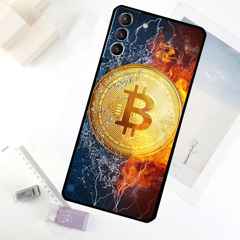 Bitcoin Coins Funny Phone Case For Samsung Galaxy S25 S24 S23 S22 S21 S20 S26 Ultra S10 Plus S23 FE S25 FE Cover