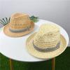 Top Hat Jazz Hat Women's Hat Sunshade Sun Protection Hat Men's Straw Hat Beach Hat Hand Knitted Straw Hat Sun Hat Stall