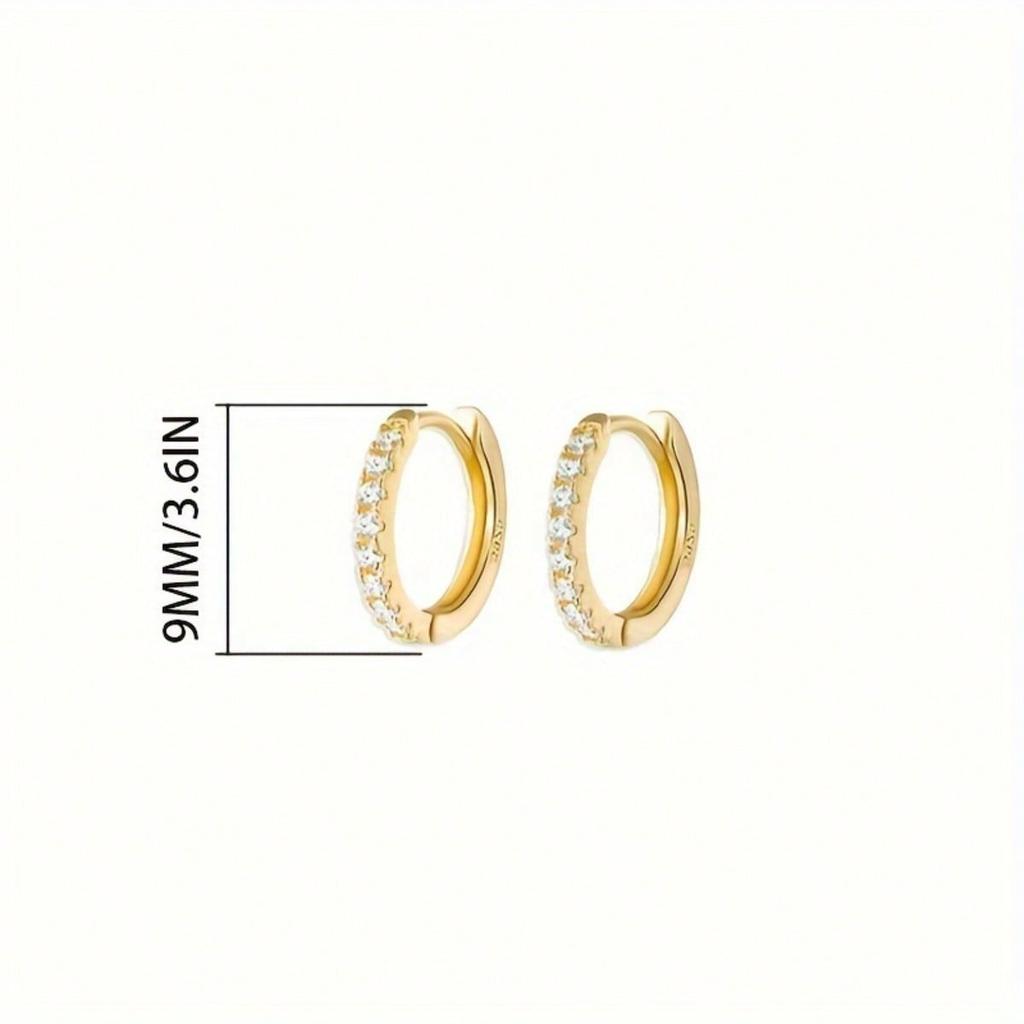 1 Pair of Women's Synthetic Zircon Earrings, Suitable for Daily Wear and An Ideal Choice for Gift Giving