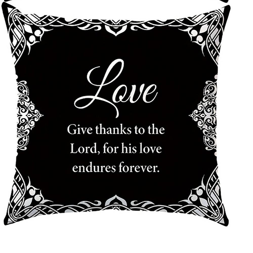 1/4pcs Believe Faith Joy Love Christian Themed Pillowcases Sofa cushion cover home bedroom room decoration