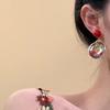 French Retro Imitation Dried Flower Drop Glaze Earrings Women's New Popular High-end Niche Personality Unique Earrings