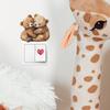 Couple Love Bears Heart Switch Sticker Self-Adhesive Removable Wall Sticker for Living Room Bedroom Hallway Home Decor Art