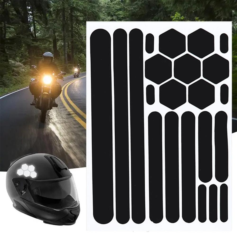 Reflective Stickers For Helmets Invisible Helmets Stickers Self-adhesive Reflective Tape For Helmets Bike Motorcycle Scoote Y6v1
