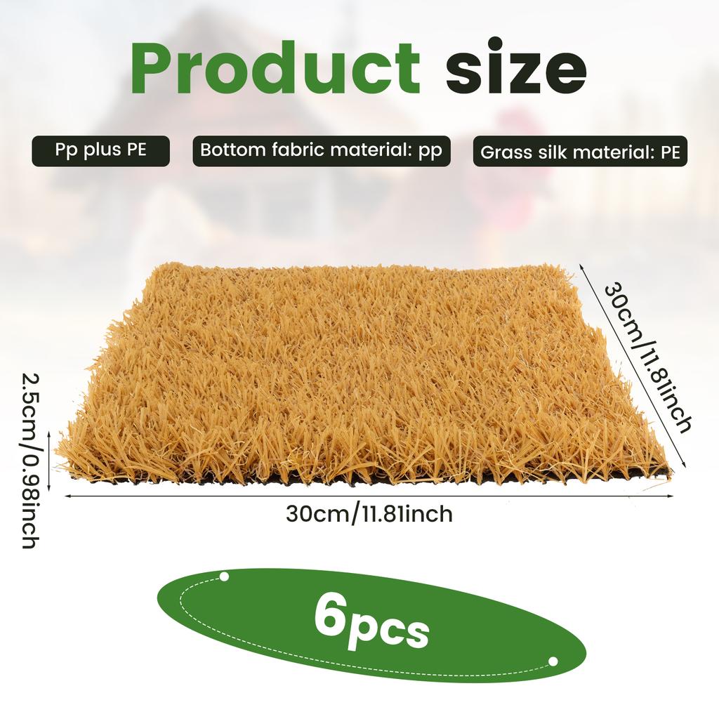 6Pcs Chicken Nesting Pads 12inch Square Chicken Laying Pads Nonslip Chicken Coop Nest Liners Soft Reusable Poultry Supplies