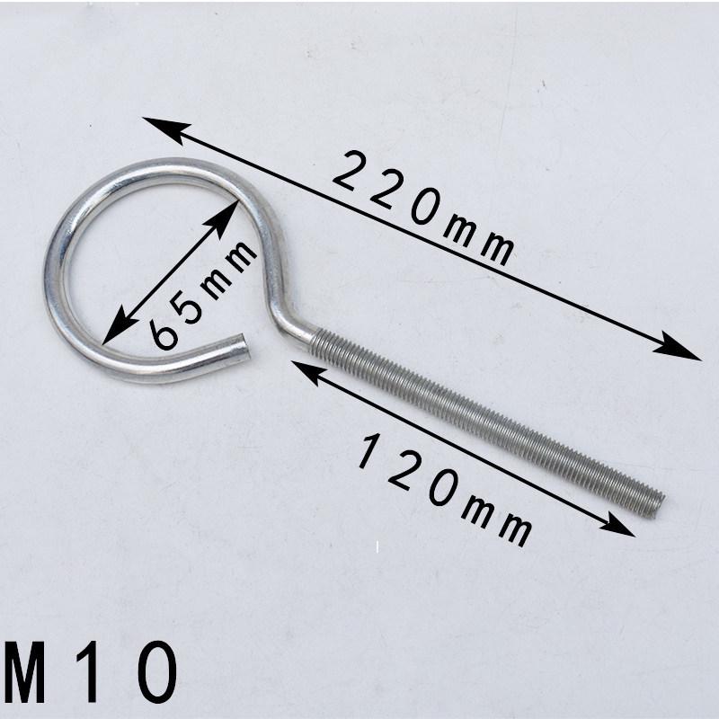 Galvanized Closed Eye Screw Hook with Ring Bolt