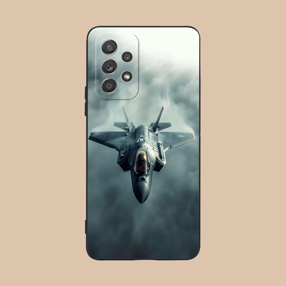 AirForce Plane Mobile Phone Case for Samsung Galaxy M55 54 42 35 34 33 32 23 22 15 14 13 12 F55 5G Colour Protective Cover