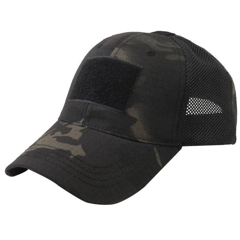 Tactical Mesh Camouflage Baseball Cap with Velcro and Sun Protection