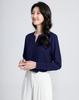 SPRING SEAON Long Sleeve Chiffon Blouse with Tucked Loose Plus Sizes Suitable for and Everyday Size 2L Women's V-Neck Detail, Fit, Available, Suits,