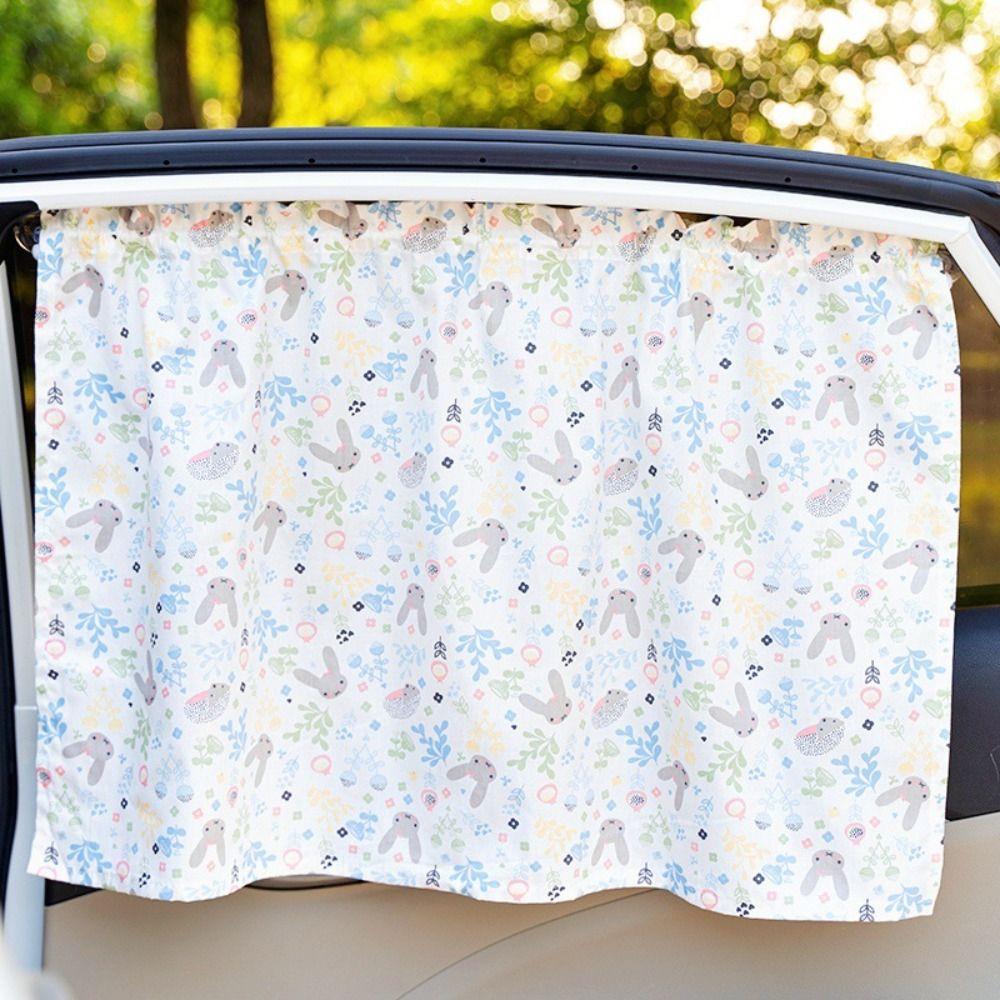 UV Protection Car Curtains Cute Cartoon Car Window Cover Creative Sunshade Curtain  Car Interior