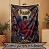 Custom Name Personalized Michael Jackson Print Blanket, Home Decor, Bedroom, Sofa, Camping, Couch, Gifts for Birthday Christmas