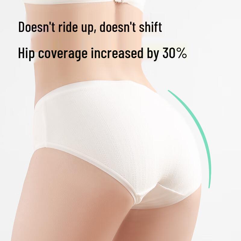 Sanduomian Women's 60-Count Long-Staple Cotton Antibacterial Briefs (4-Pack)