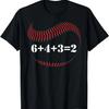Lustiges Baseball-Geschenk 6+4+3 2 Baseball Double Play T-Shirt