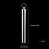 Stylish Cigarettes Container with Keychain Portable Cigarettes Holder Aluminum Metal Cigarettes Storage Tube for Men