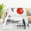 Fun Cats Digital-printed Polyester Bedroom Velvet Flannel Soft Sofa Cover Blanket Fleece Soft Sofa Cover Blankets for Beds