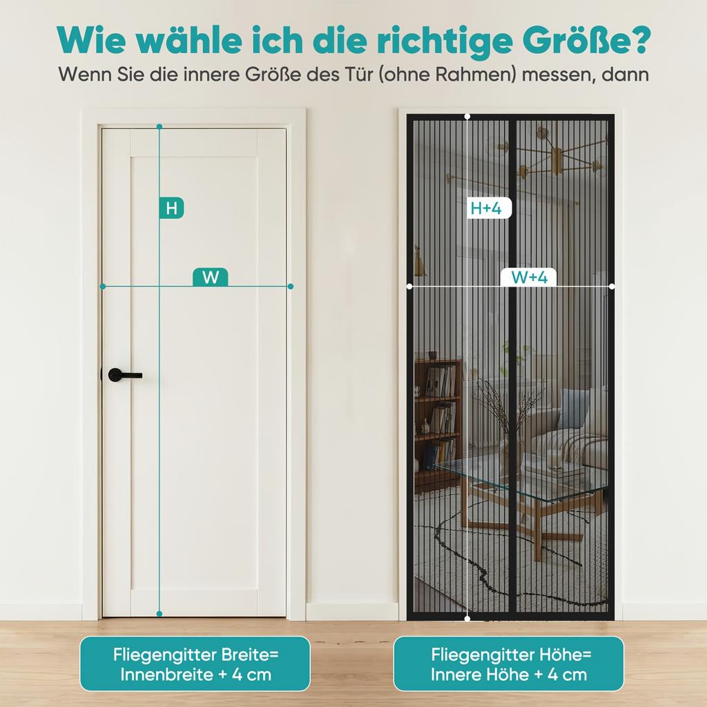 70/90*200cm Mosquito-proof Door Curtain, No-drill Magnetic Partition Curtain, Bedroom and Home Screen Door with Magnetic Closure