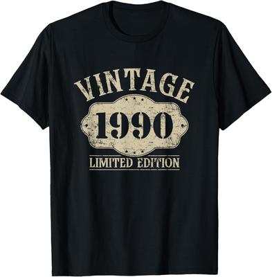 Limited Edition 1990 Man Woman 36th Birthday 36 TShirt Custom Printed Graphic T Shirts Cotton Mens  Vintage T Shirt Camisas